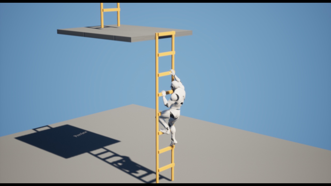 Pole, Ladder & Cable Climbing traversal animation in Unreal Engine